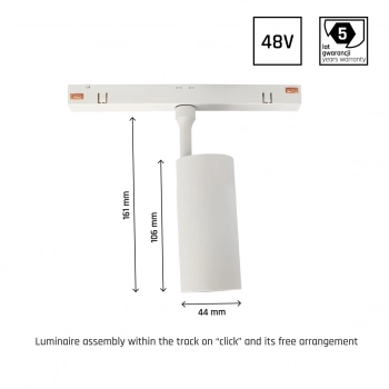 System Shift Spot M lampa na szynoprzewód 10W 950lm biała