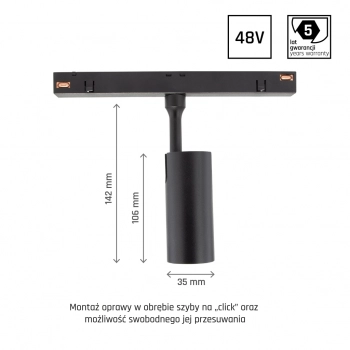System Shift Smart Spot S reflektorek LED 6W 500lm CCT DIM czarny