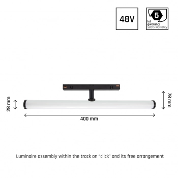 System Shift Smart Beam lampa regulowana 12W 1200lm CCT DIM czarna