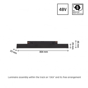 System Shift Smart Line S lampa liniowa LED 10W 940lm CCT czarna