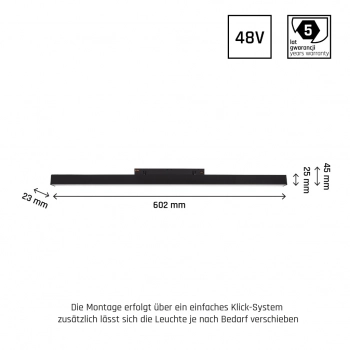 System Shift Smart Line M lampa liniowa LED 15W 1500lm CCT DIM czarna