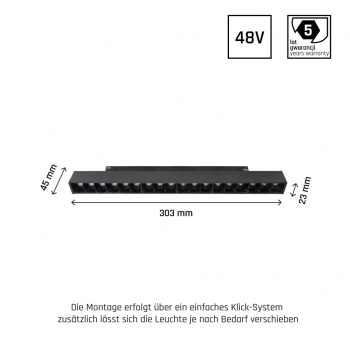 System Shift Smart Grid M lampa liniowa LED 17W 1700lm CCT DIM czarna