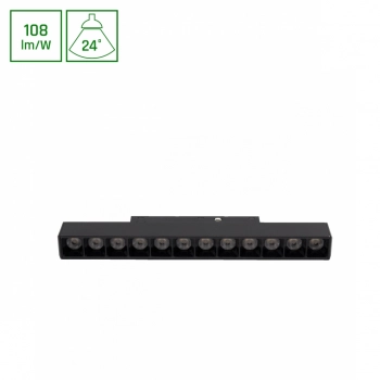 System Shift Basic Grid S lampa liniowa 220mm 12W 4000K 1300lm czarny WLD+70029NW SpectrumLED