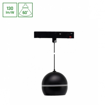 System Shift Basic Globe P Ring lampa kula zwis 90mm 10W 1300lm 4000K czarny WLD+70033NW SpectrumLED