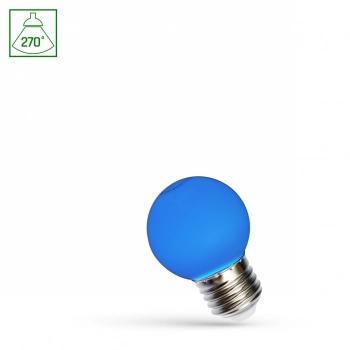 Żarówka LED kulka E27 1W światło niebieskie WOJ+11797 SpectrumLED