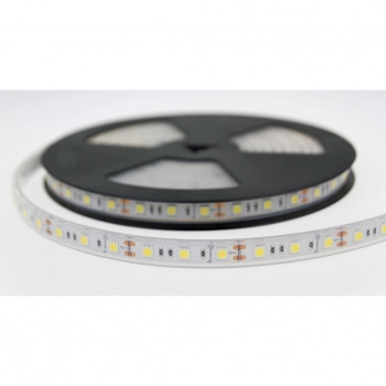 Pasek LED 48W 60LED światło ciepłe białe (rolka 5m) w silikonie