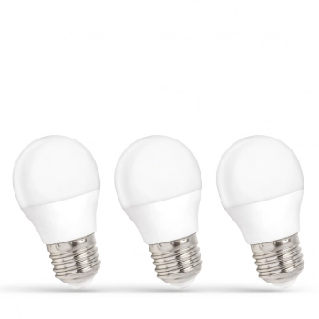 Żarówka LED kulka E27 6W 490lm światło ciepłe białe 3-PACK