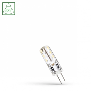 Żarówka LED G4 column 12V 1,5W 110lm SILIKON światło zimne białe WOJ+13118 SpectrumLED