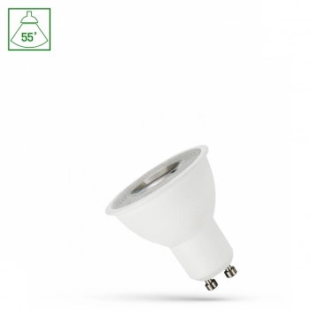 Żarówka LED GU10 4W 290lm 55st światło zimne białe z soczewką WOJ+14091_55ST SpectrumLED