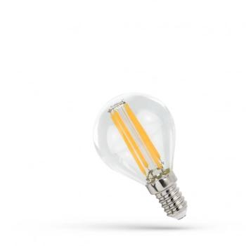 Żarówka LED kulka E14 4W 510lm COG światło neutralne białe przeźroczysta WOJ+14334 SpectrumLED