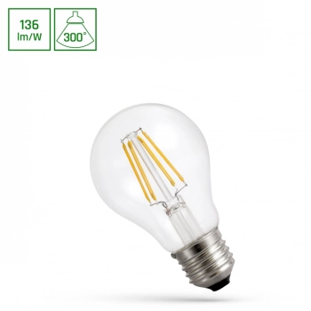 Żarówka LED GLS E27 11W 1500lm COG światło ciepłe białe przeźroczysta WOJ+14363 SpectrumLED