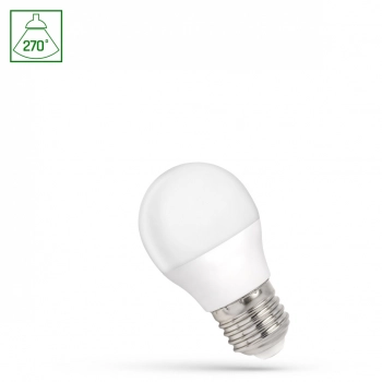 Żarówka LED kulka E27 1W 90lm światło ciepłe białe WOJ+14448_1W SpectrumLED