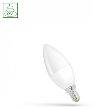 Żarówka LED świecowa E14 1W 90lm światło neutralne białe WOJ+14452_1W SpectrumLED