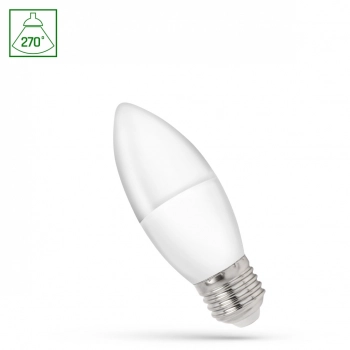Żarówka LED świecowa E27 1W 90lm światło ciepłe białe WOJ+14454 SpectrumLED