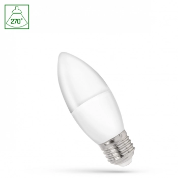 Żarówka LED świecowa E27 1W 90lm światło neutralne białe WOJ+14455_1W SpectrumLED