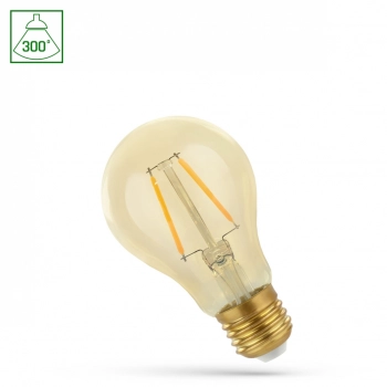 Żarówka LED GLS E27 4,9W 490lm COG światło ciepłe białe retroshine WOJ+14459_4.9W SpectrumLED