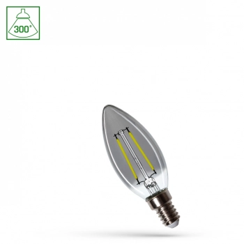 Żarówka LED świecowa E14 2.5W COG 150lm światło neutralne białe modernshine WOJ+14467 SpectrumLED