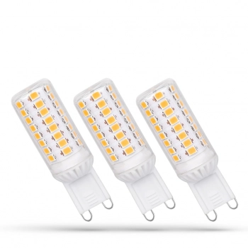 Żarówka LED premium G9 4.9W 540lm światło neutralne białe ściemnialna 3-PACK WOJ+14485_4.9W SpectrumLED