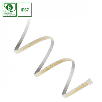 Pasek LED 55W/5m COB 24V światło ciepłe białe (rolka 5m) w silikonie IP67 WOJ+14516 SpectrumLED