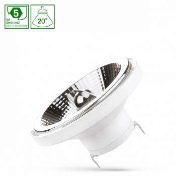 Żarówka LED AR111 G53 12V 11W 700lm 20ST światło neutralne białe WOJ+14554_11W SpectrumLED