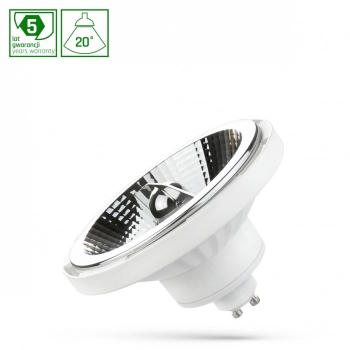 Żarówka LED AR111 GU10 10W 850lm 20st światło ciepłe białe WOJ+14560 SpectrumLED