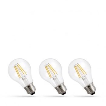 Żarówka LED GLS E27 7W 770lm COG światło ciepłe białe przeźroczysta 3-PACK