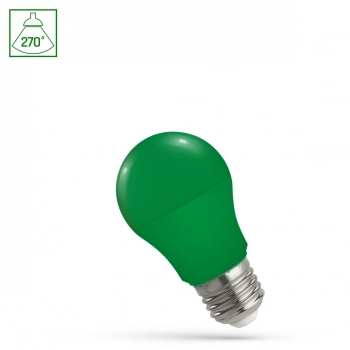 Żarówka LED GLS E27 4.9W światło zielone WOJ+14606 SpectrumLED