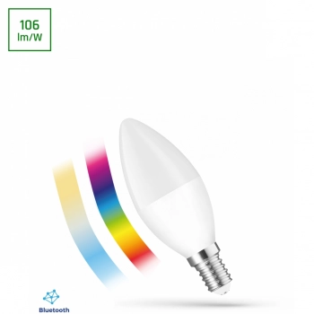 Żarówka LED świecowa 4,9W 520lm E14 RGBW+CCT+DIM BTM Smart Easy Smart WOJ+14629 SpectrumLED