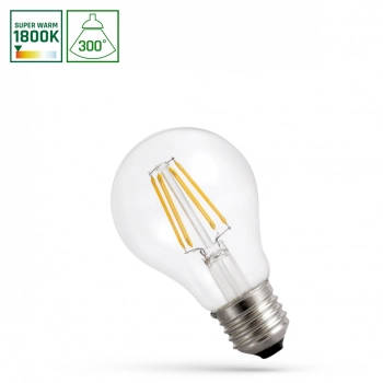 Żarówka LED GLS E27 7W 600lm COG 1800K przeźroczysta WOJ+14655 SpectrumLED