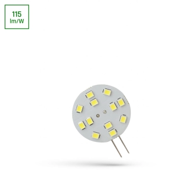 Żarówka LED G4 12V 2W 230lm światło zimne białe 30mm WOJ+13783 SpectrumLED