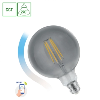 Żarówka LED Glob G125 4,9W 350lm E27 COG CCT DIM modernshine Wi-Fi/BT SMART WOJ+14559 SpectrumLED