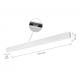 Allday Go 830 lampa wisząca 112cm LED 36W 4700lm 3000K biała