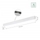 Allday Go 830 lampa wisząca LED 36W 4700lm 3000K biała z czujnikiem ruchu