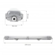 Limea Slim Hermetyk 2xG13 tuba LED 60cm IP65 szara