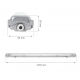 Limea Slim Hermetyk 2xG13 tuba LED 120cm IP65 SZARY