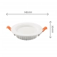 Dure 3 Max Downlight 12W 1600lm światło zimne białe IP44 IK06 biała