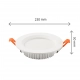 Dure 3 Max Downlight lampa wbudowywana 28W 3400lm światło zimne białe IP44 IK06 biała