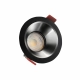 Fiale Comfort Anti Glare lampa wbudowywana GU10 czarna okrągła środek srebrny ruchoma SLIP001020 SpectrumLED