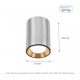 Chloe mini lampa sufitowa GU10 srebrna