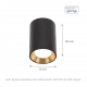 Chloe mini lampa sufitowa GU10 czarna