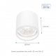Chloe GU10 AR111 lampa sufitowa IP65 biała okrągła nieruchoma