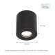 Chloe lampa sufitowa GU10 IP65 czarna