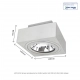 Mirora lampa sufitowa GU10 AR111 biała kwadratowa ruchoma