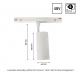 System Shift Spot M lampa na szynoprzewód 10W 950lm biała