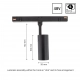 System Shift Spot S lampa na szynoprzewód 6W 555lm czarna