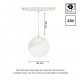 System Shift Smart Globe P lampa wisząca 5W 400lm CCT DIM biała