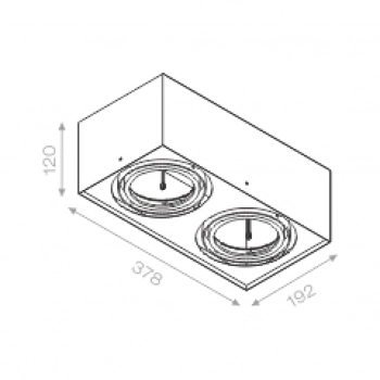 SQUARES ES111 GU10 230V aluminium