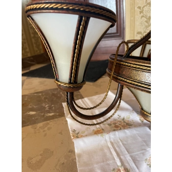 Żyrandol Kandel WK-5 3x60W E14 + 1x60W E27 antyczny brąz+mosiądz